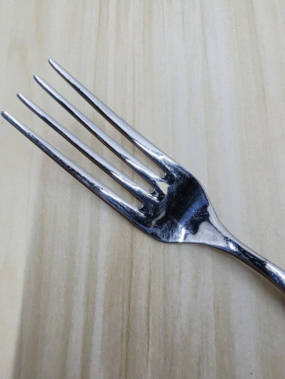 Bugatti Serving Fork Cream Pearl Handle Silver Lattice Stainless 18/10 Italy